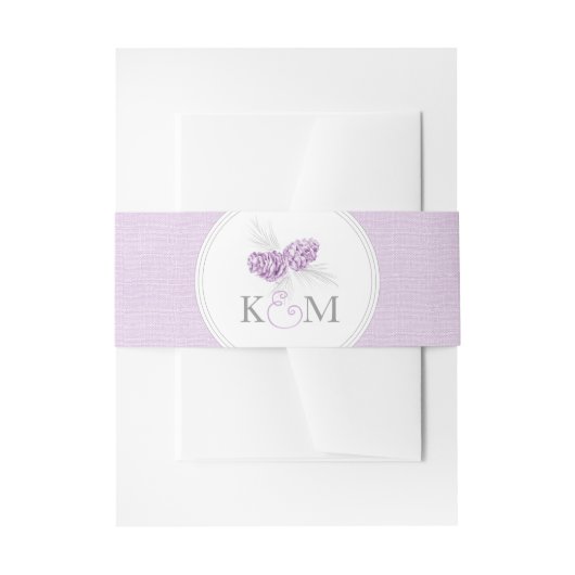 Binddennen voor de paars uitnodigingen wikkel (Voorkant Voorbeeld)