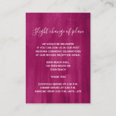 Binddetails donkerroze rode kunstomhulsel kaart (Achterkant)