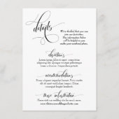 Binddetails Gloride Eenvoudig design voor kalligra Informatiekaartje (Voorkant)