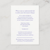 Binddetails simpele paarse bloemen waterverf informatiekaartje (Achterkant)