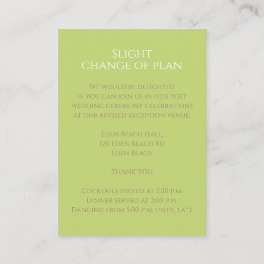 Binddetails tulp bouquet monogram groen bruin informatiekaartje (Achterkant)