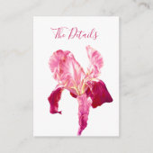 Binddetails vlag iris red roze flower info informatiekaartje (Voorkant)