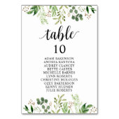 Binddiner, Greenery Guests Seating Chart Kaart (Voorkant)