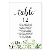 Binddiner, Greenery Guests Seating Chart Kaart (Voorkant)