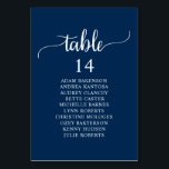 Binddiner, marineblauw gastje kaart<br><div class="desc">De Kaart van de Grafiek van de Grafiek van de Kerst van de Dinner van de weddenschap,  het Moderne Blauwe van de Manuscript van Rustic. Pas de tekst aan en/of verwijder en vul deze in met het thema van uw trouwpartij.</div>