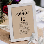Binddiner, roestende bezoekerslijst kaart<br><div class="desc">De Kaart van de Grafiek van de Kerst van de weddenschap van de Dinner,  het Moderne Manuscript van Rustic,  de Achtergrond van de Bruin Kraft. Pas de tekst aan en/of verwijder en vul deze in met het thema van uw trouwpartij.</div>
