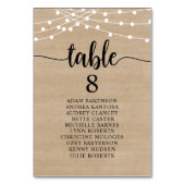 Binddiner, roestrijke gasten kaart (Achterkant)