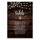 Binddiner, Rustic Wood Guests Seating Chart Kaart (Voorkant)