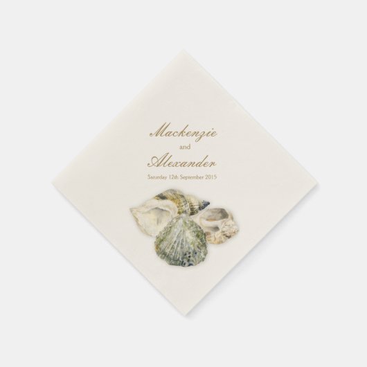 Binddoekjes voor zeeschelpen, crèmepapier servetten (Hoek)