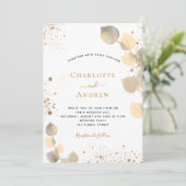 Bindemalyptus glitter gouden bladglitter kaart (Staand voorkant)