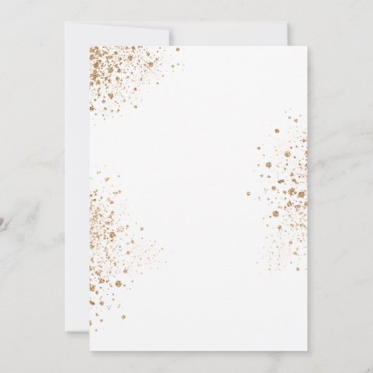 Bindemalyptus glitter gouden bladglitter kaart (Achterkant)