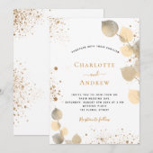 Bindemalyptus glitter gouden bladglitter kaart (Voorkant / Achterkant)