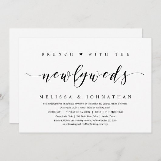 Bindemmer, Brunch met de Passen getrouwd Kaart (Voorkant / Achterkant)