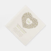 Bindemorecum crème tulp met rode inkttekening servet (Hoek)