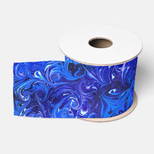 Bindend elegant blauw chic-patroon grosgrain lint (Spoel)