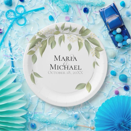 Bindend Elegant Rustic Eucalyptus Botanical Papieren Bordje (Feest)