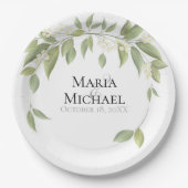 Bindend Elegant Rustic Eucalyptus Botanical Papieren Bordje (Voorkant)