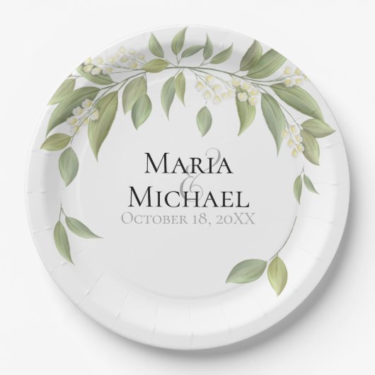 Bindend Elegant Rustic Eucalyptus Botanical Papieren Bordje (Voorkant)