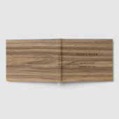 Bindend modern Minimaal Manuscript Rustic Wood Gastenboek (Volledig)