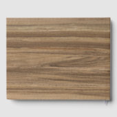 Bindend modern Minimaal Manuscript Rustic Wood Gastenboek (Achterkant)