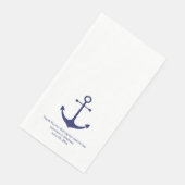 Bindend-nautische marineblauw-wit servet (Hoek)