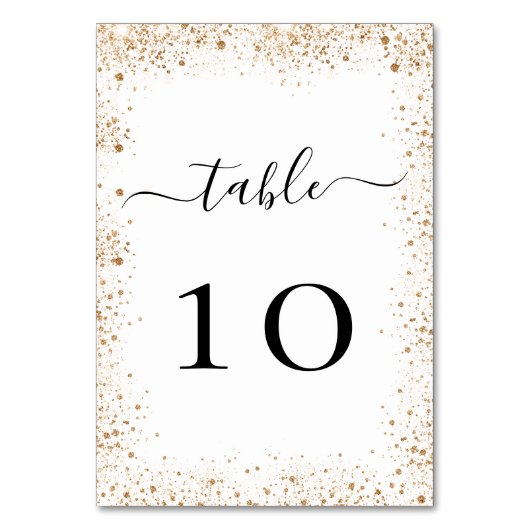 Bindend wit gouden schitterstof kaart (Voorkant)