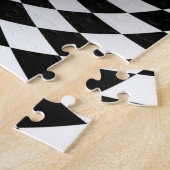 Bindend zwart en witte optische illusie legpuzzel (Zijkant)