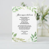 Bindende accommodatiekaarten Foliage Leaves Green Informatiekaartje (Staand voorkant)