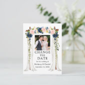 Bindende blauw blauw blauw van het bladerdak veran briefkaart (Staand voorkant)