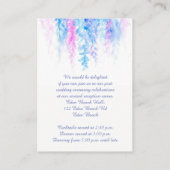 Bindende blauwe bloemenkast info bijlage kaart (Achterkant)