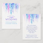 Bindende blauwe bloemenkast info bijlage kaart (Voorkant / Achterkant)