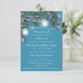 Bindende bride Lights Jars Rustic Blue Fresh Green Kaart (Staand voorkant)