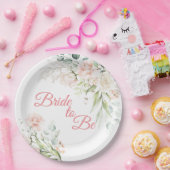 Bindende bride om een handzaam elegant roze script papieren bordje (Feest)