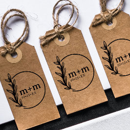 Bindende bruid en bruinkoolmonogram op maat  zelfinktende stempel