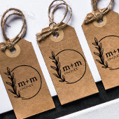 Bindende bruid en bruinkoolmonogram op maat zelfinktende stempel