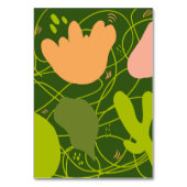 Bindende cactus Floral Shapes Seating Table Number Kaart (Achterkant)