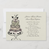 Bindende Cake Monogram / bruiloft Kaart (Voorkant)