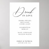 Bindende cocktail Bar Menu Elegant Modern Poster (Voorkant)