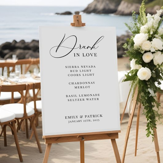 Bindende cocktail Bar Menu Elegant Modern Poster