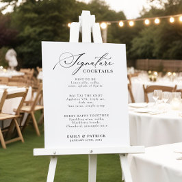 Bindende cocktail Menu Elegant modern Poster