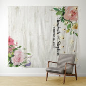 Bindende douche Fotofoto Achtergrondbloemen Houtla Wandkleed (In Situ (horizontaal))