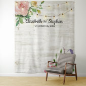 Bindende douche Fotofoto Achtergrondbloemen Houtla Wandkleed (In situ)