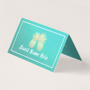 Bindende Escort Table Menu Naam Tags Gold Pineappe
