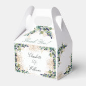 Bindende eucalyptus gold glitter dank u bedankdoosjes (Achterkant)