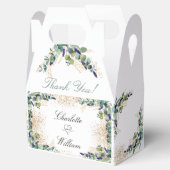 Bindende eucalyptus gold glitter dank u bedankdoosjes (Geopend)