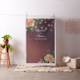 Bindende foto Achtergrond Floral String Lights Stof