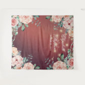 Bindende foto Achtergrond Floral String Lights Wandkleed (Voorkant (horizontaal))