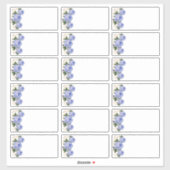 Bindende gast Blank Naam labels Blauwe Floral toev (Vel)