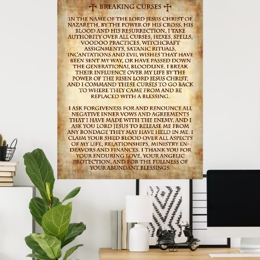 Bindende gebeden voor breukstrepen. poster (Thuiskantoor)