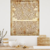 Bindende gebeden voor breukstrepen. poster (Keuken)